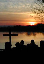 Sunrise Service by the lake